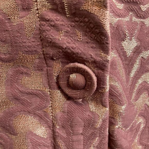 Hanky Panky Women's Dusty Rose Stretchy‎ Romantic Floral Brocade Jacket Size M - Picture 10 of 16